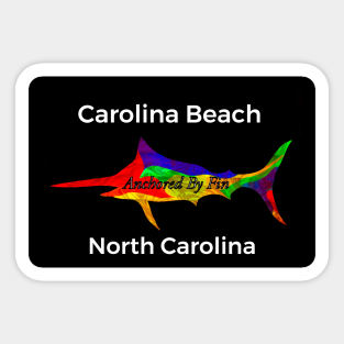 Anchored By Fin- Carolina Beach NC Sticker